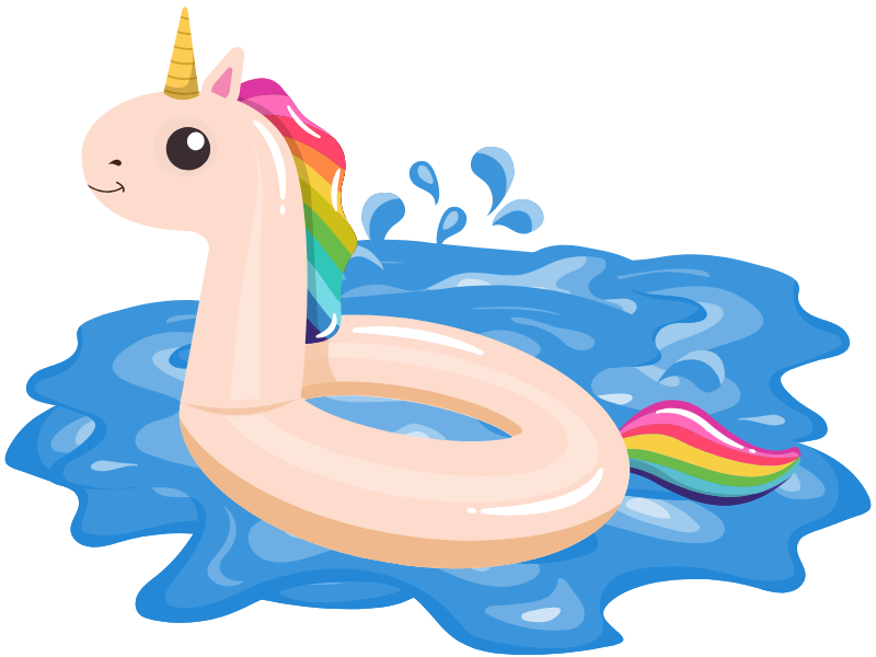 Unicorn pool floaty